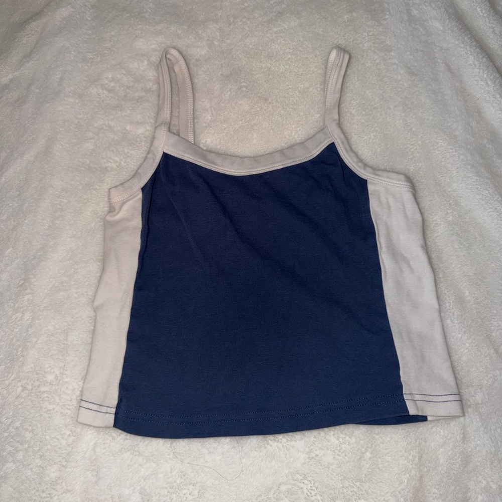 Blue and White Tank Top